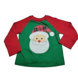 Holiday Time Santa shirt 2T